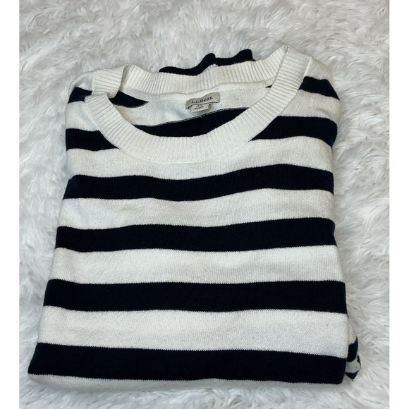 L.L. Bean Sweaters - L.L Bean Women's 3xl Plus Crew Neck Stripped Long Sleeve Pullover Sweater